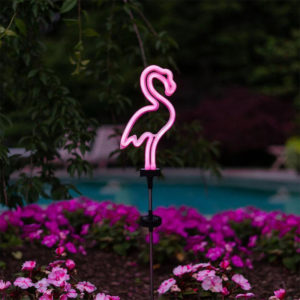 LAMPE SOLAIRE FLAMANT ROSE