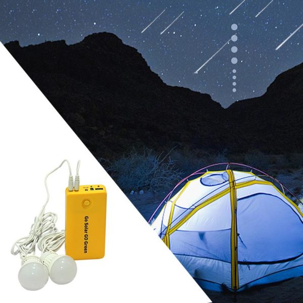 Kit Éclairage LED Camping avec Panneau Solaire & USB - Trendszy.com