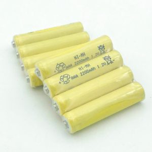 Pile solaire rechargeable AA 2200Mah 1,2V